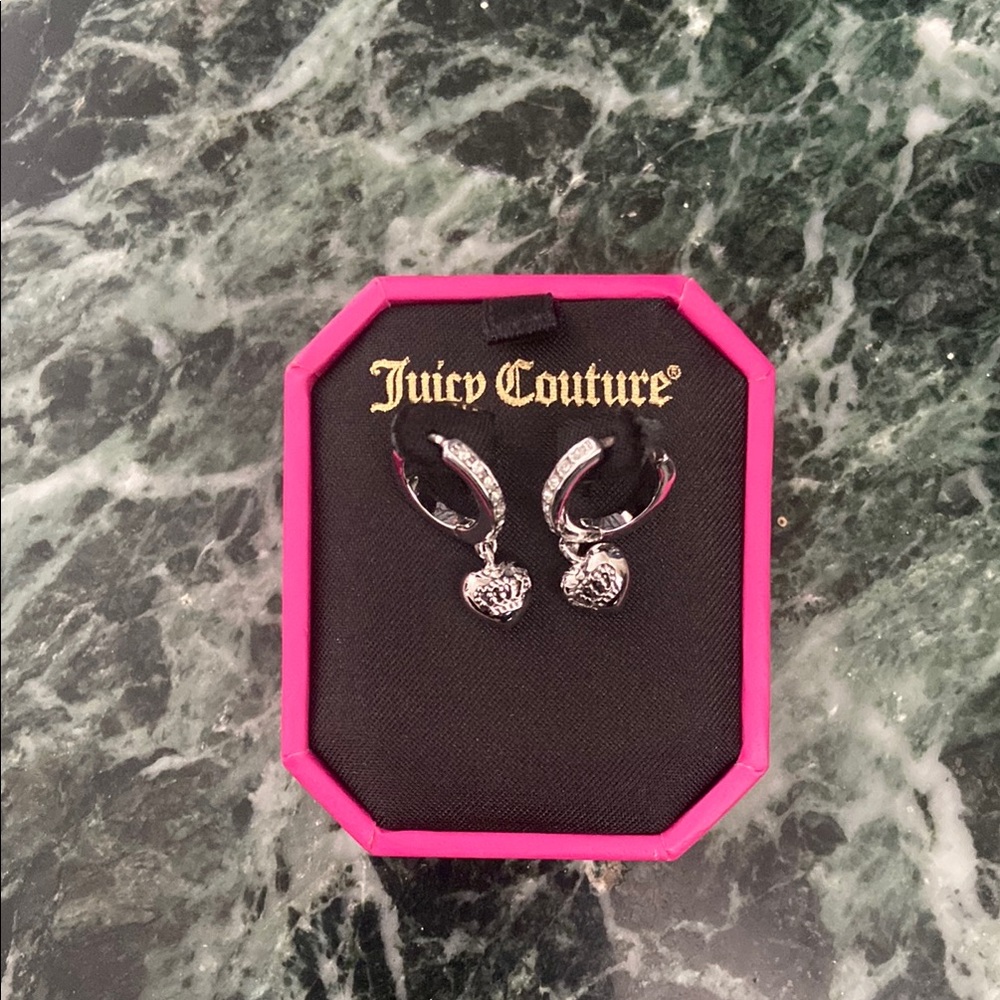 Juicy Couture Silver Crystal Stud Earrings